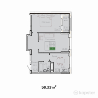 ЖК Sat City — 2-ком 59.3 м² (от 29,764,900 тг)