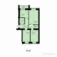 ЖК Sapphire — 3-ком 71 м² (null)