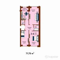 ЖК Sunrise Club House — 3-ком 71,8 м² (null)