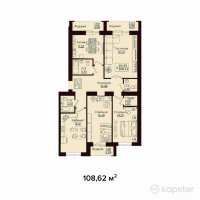 ЖК Onix — 4-ком 108.6 м² (от 40,189,500 тг)