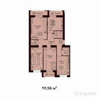 ЖК Onix — 4-ком 111.6 м² (от 41,277,300 тг)