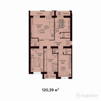 ЖК Onix — 4-ком 120.4 м² (от 44,544,400 тг)