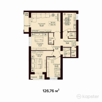 ЖК Onix — 4-ком 126.8 м² (от 46,901,300 тг)