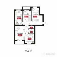 ЖК Asem Qala — 4-ком 111,9 м² (от 30 213 000 тг)