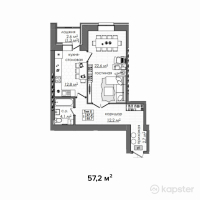 ЖК Атамекен — 1-ком 57,2 м² (null)