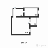 ЖК Keruen — 2-ком 81.5 м² (от 29,340,000 тг)