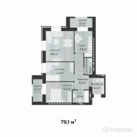 ЖК Adilet — 3-ком 79,1 м² (null)