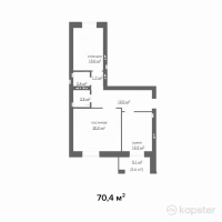 ЖК Томирис — 2-ком 70.4 м² (от 17,600,000 тг)