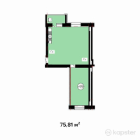 ЖК Jana Sary-Arqa — 2-ком 75.8 м² (от 25,775,400 тг)