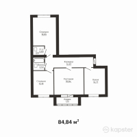 ЖК Jasmin — 3-ком 84.8 м² (от 28,845,600 тг)