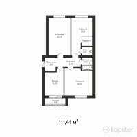 ЖК Jasmin — 4-ком 111.4 м² (от 37,879,500 тг)