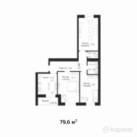 ЖК Al-Farabi — 3-ком 79,6 м² (null)