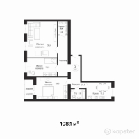 ЖК Al-Farabi — 3-ком 108,1 м² (null)