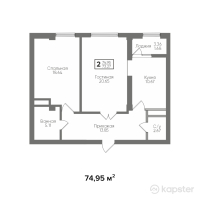 ЖК Birlik — 2-ком 75 м² (null)