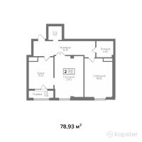 ЖК Birlik — 2-ком 78,9 м² (null)