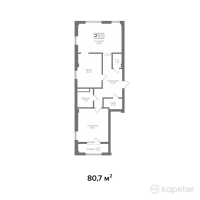 ЖК Birlik — 2-ком 80,7 м² (null)