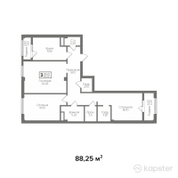 ЖК Birlik — 3-ком 88,3 м² (null)