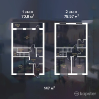 Batsu Eco Village — 4-ком 147 м² (от 65,856,000 тг)