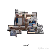 ЖК Otau City — 3-ком 79.7 м² (от 27,815,300 тг)