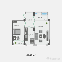 ЖК Standard City 2 — 2-ком 61,5 м² (null)