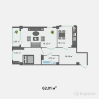 ЖК Standard City 2 — 2-ком 62 м² (null)