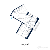 ЖК Orion 2 — 4-ком 158.2 м² (от 122,604,999 тг)