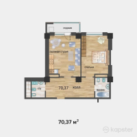 ЖК Sholpan City — 2-ком 70,4 м² (null)