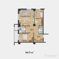 ЖК Sholpan City — 3-ком 94,2 м² (null)