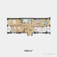 ЖК Sholpan City — 3-ком 128,9 м² (null)