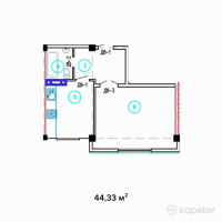 ЖК Тарту — 1-ком 44,3 м² (null)