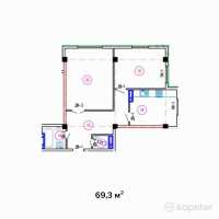 ЖК Тарту — 2-ком 69,3 м² (null)