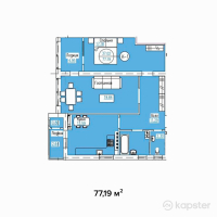 ЖК SALEM — 2-ком 77,2 м² (null)