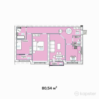 ЖК SALEM — 3-ком 80,5 м² (null)
