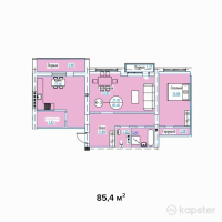 ЖК SALEM — 2-ком 85,4 м² (null)