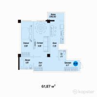 ЖК Sauran — 2-ком 61,9 м² (null)