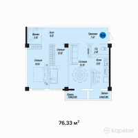 ЖК Sauran — 3-ком 76,3 м² (null)