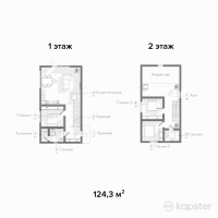 Эко-поселок Barn Ville — 4-ком 124.3 м² (от 62,150,000 тг)