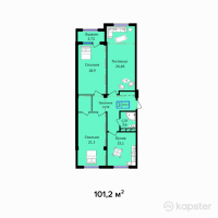 ЖК Туран — 3-ком 101,2 м² (null)