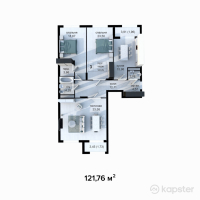 ЖК Grand Avenue 2 — 3-ком 121.8 м² (от 30,683,520 тг)