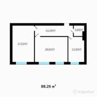 ЖК Alma aparts — 2-ком 88,3 м² (null)
