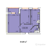 ЖК Murager — 2-ком 61,9 м² (null)