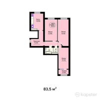 ЖК Shygys Aparts — 3-ком 83,5 м² (null)