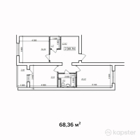 ЖК Sultan — 2-ком 68.4 м² (от 18,935,800 тг)