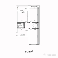 ЖК Sultan — 2-ком 81.1 м² (от 22,475,800 тг)