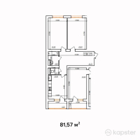 ЖК Sultan — 2-ком 81.6 м² (от 22,594,900 тг)