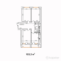 ЖК Sultan — 3-ком 103.3 м² (от 28,614,300 тг)