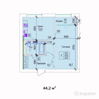 ЖК Nazym — 1-ком 44,2 м² (null)