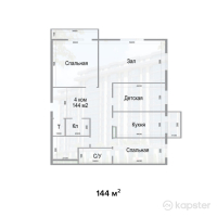 ЖК Бозжыра — 4-ком 144 м² (null)