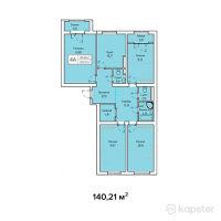 ЖК Кыран — 4-ком 140.2 м² (от 30,846,200 тг)