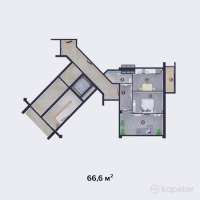 ЖК Айсар — 2-ком 66,6 м² (null)